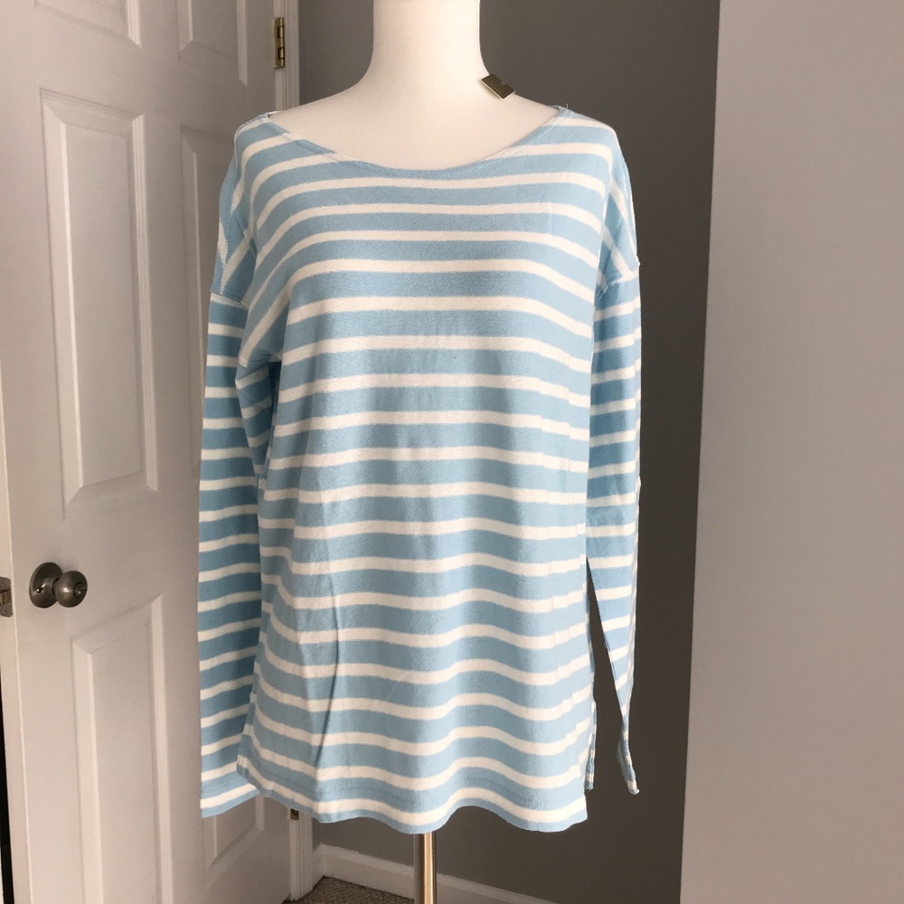 J. Crew Deck Striped Long Sleeve Tee *NWT* - Picture 2 of 7